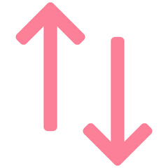 Up And Down Arrow Vector Flat Isolated Icon, User Interface Icon.