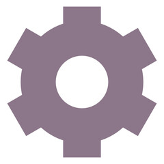 Gear Setting, Cogwheel Icon, Flat Style Isolated Vector Icon.