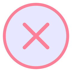 Cross Button Tick Vector Flat Isolated Icon, User Interface Icon.