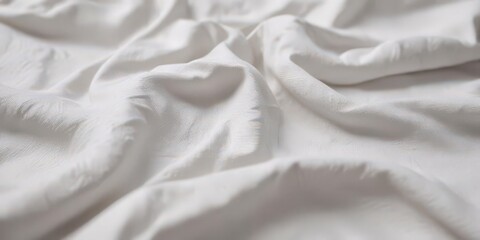 Obraz premium Wrinkled white cotton fabric, high resolution , cloth, backdrop, white