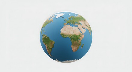 Fototapeta premium Viewing World Globe Showing Continents and Oceans