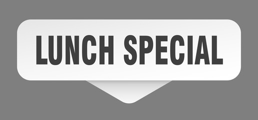 lunch special sticker. lunch special sign isolated on gray background