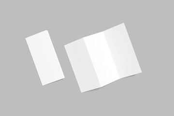 Trifold Brochure Blank Mockup