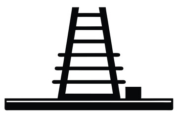 construction site with ladder