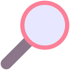 Magnifier Lens Icon, Flat Style Isolated Vector Icon.