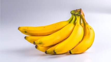 Closeup of fresh, ripe bananas, healthy and delicious tropical fruit ripe
