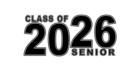 Futuristic graduation class of 2026 banner concept with glowing low polygonal golden graduation cap.