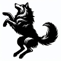 Obraz premium wolf silhouette