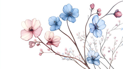 vector illustration of a lilac branch