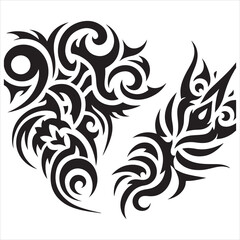 illustration vector graphic of tribal art abstract design ornament tattoo
