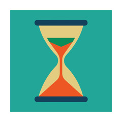 Vector illustration of a colorful hourglass symbol representing time passing and deadlines