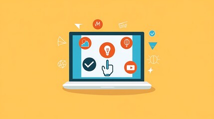 Laptop Ideas Online Concept.