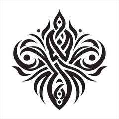 illustration vector graphic of tribal art abstract design ornament tattoo