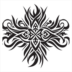illustration vector graphic of tribal art abstract design ornament tattoo