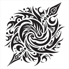 illustration vector graphic of tribal art abstract design ornament tattoo