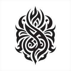 illustration vector graphic of tribal art abstract design ornament tattoo