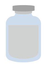 Drug and Drug Interaction blur Vector Illustration. Drug interaction two drugs mixed in vial and blur drug particles vector.
