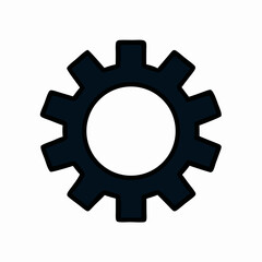Dark Blue Gear Icon, Cogwheel, Settings Symbol