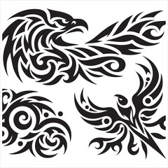 illustration vector graphic of tribal art abstract design ornament tattoo