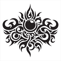 illustration vector graphic of tribal art abstract design ornament tattoo