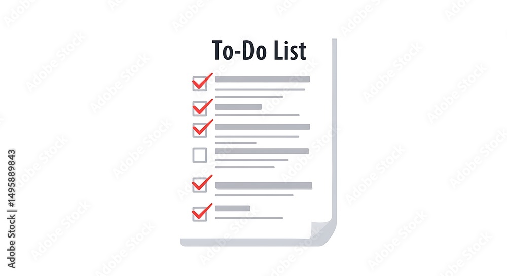 Poster to do list with checkmarks on paper reminder