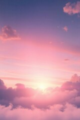 Obraz premium Beautiful rainbow flare in the sunset sky with bright light.