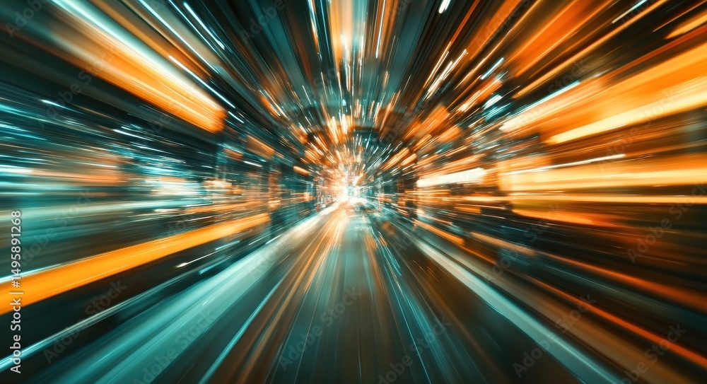 Aufkleber dynamic motion control in smart industry: abstract high-speed technology with motion blur