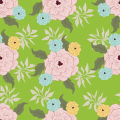 Seamless pattern with floral background