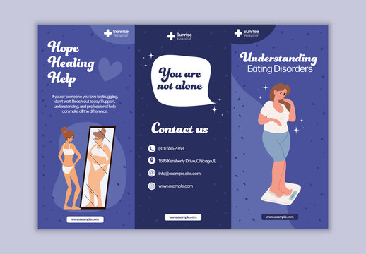 Blue Eating Disorders Brochure, You Are Not Alone Brochure