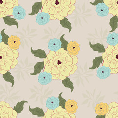Seamless pattern with floral background