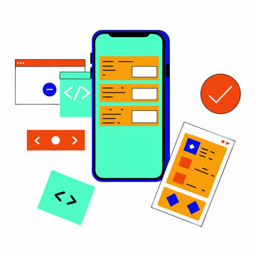 Mobile app development ui ux design interface smartphone