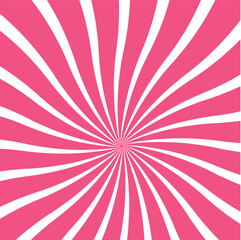 Background Vector With Pink and White Wavy Sun Burst Effect