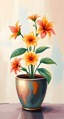 large floral oil painting, oversized flower still life, statement wall art flowers, big canvas vase painting, luxury large wall decor, hotel lobby floral artwork, gallery size floral painting, dramati