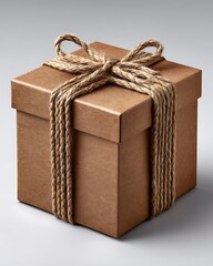 Recyclable Box Wrapped With Brown Twine high resolution picture