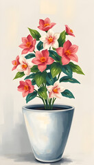 vintage floral artwork, vase with daisies oil painting, delicate flowers in vase art, vase of orchids oil painting, textured flower vase artwork, fine art floral painting, seasonal flowers in vase pai