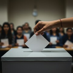 Voting process and civic engagement in a democratic election setting