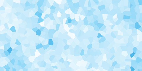 A mosaic pattern depicting light blue ice crystals a modern geometric design with a smooth gradient creating a cool texture
