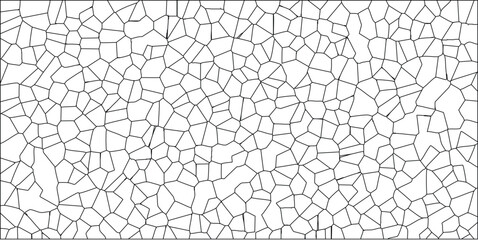 Abstract black and white geometric pattern with voronoi cells structure for design