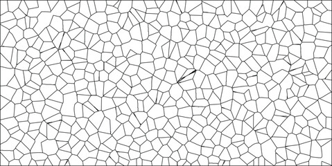 Obraz premium Abstract black and white voronoi diagram pattern for modern design and background use in various applications