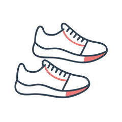 Professional pair of sneakers design element transparent background