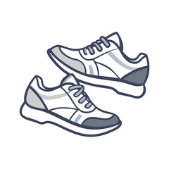 Professional pair of sneakers graphic design element transparent background