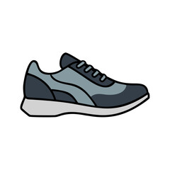 Professional cutout image of a stylish sneaker on white background