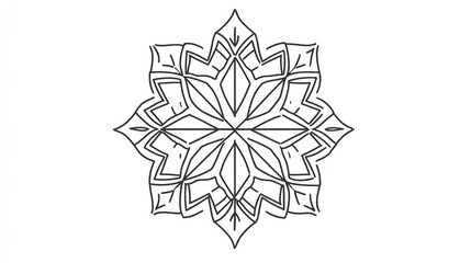 Obraz premium Intricate symmetrical black and white mandala design