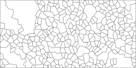 Obraz premium Abstract cellular structure illustration with white spaces and black geometric forms vector design