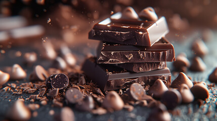 there are many different types of chocolate bars stacked on top of each other