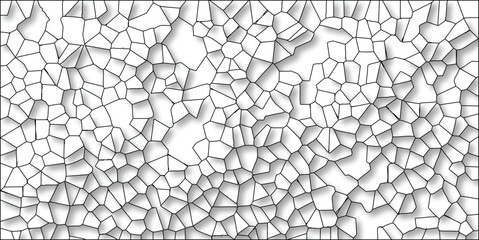 Abstract geometric cellular pattern background with irregular shapes and shadow effects for design and illustration