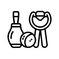 Crisp sports equipment silhouette design, isolated on white background, vector graphic