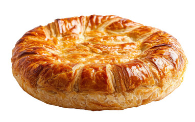 Golden pastry with a hole in the middle