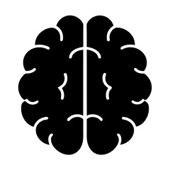 Stylized depiction of human brain with lobes clearly separated on white backdrop