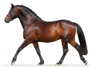 Obraz premium claveland bay short mane horse breed isolated on white